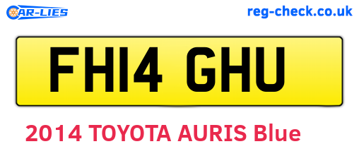 FH14GHU are the vehicle registration plates.