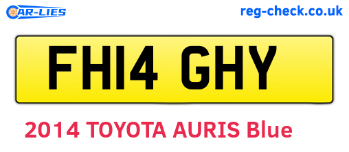 FH14GHY are the vehicle registration plates.