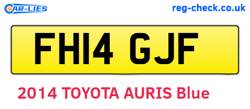 FH14GJF are the vehicle registration plates.