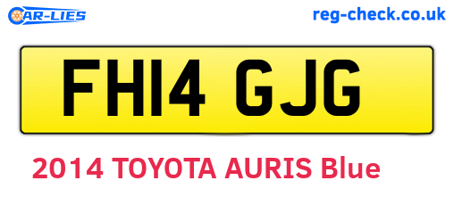 FH14GJG are the vehicle registration plates.