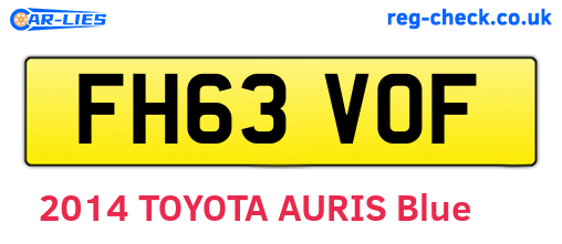 FH63VOF are the vehicle registration plates.