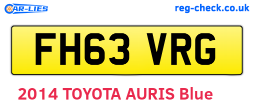 FH63VRG are the vehicle registration plates.