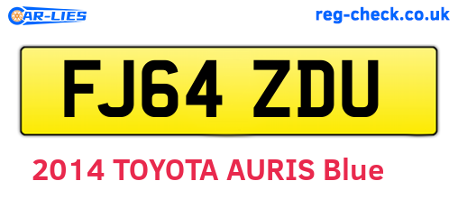 FJ64ZDU are the vehicle registration plates.