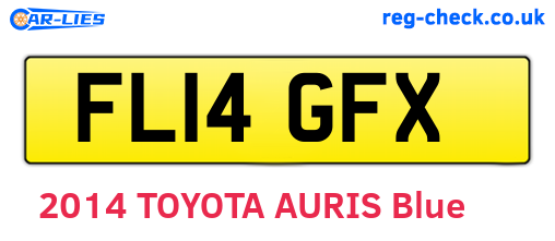 FL14GFX are the vehicle registration plates.