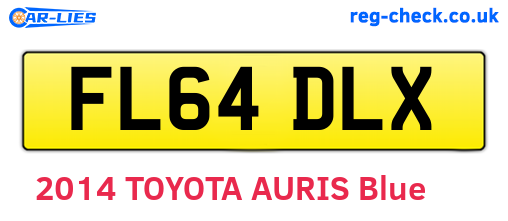 FL64DLX are the vehicle registration plates.