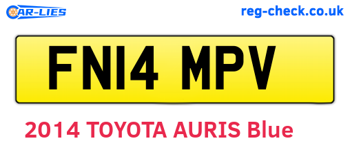 FN14MPV are the vehicle registration plates.