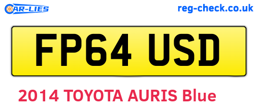 FP64USD are the vehicle registration plates.