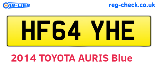 HF64YHE are the vehicle registration plates.