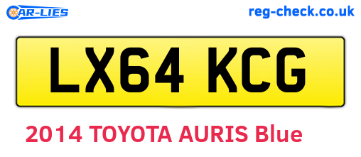 LX64KCG are the vehicle registration plates.