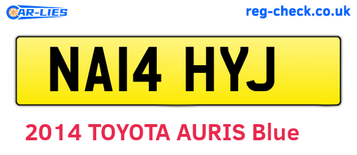 NA14HYJ are the vehicle registration plates.