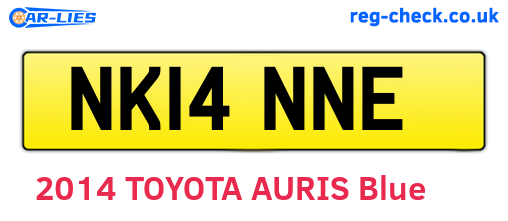 NK14NNE are the vehicle registration plates.