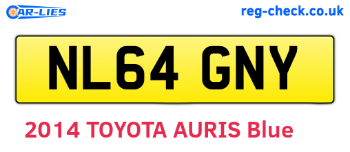 NL64GNY are the vehicle registration plates.