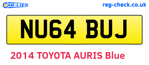 NU64BUJ are the vehicle registration plates.