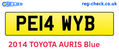 PE14WYB are the vehicle registration plates.