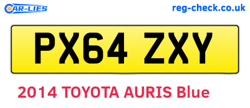 PX64ZXY are the vehicle registration plates.