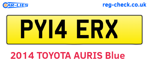 PY14ERX are the vehicle registration plates.