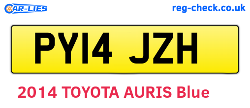 PY14JZH are the vehicle registration plates.