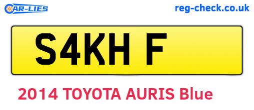 S4KHF are the vehicle registration plates.