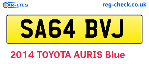 SA64BVJ are the vehicle registration plates.