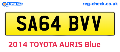 SA64BVV are the vehicle registration plates.