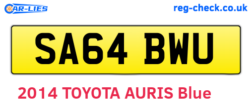 SA64BWU are the vehicle registration plates.