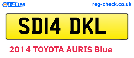 SD14DKL are the vehicle registration plates.