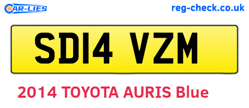 SD14VZM are the vehicle registration plates.