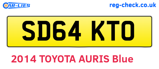 SD64KTO are the vehicle registration plates.