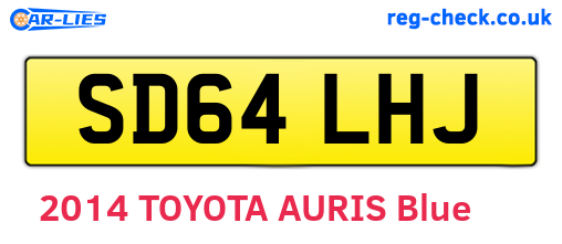 SD64LHJ are the vehicle registration plates.