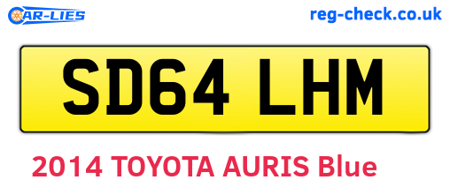 SD64LHM are the vehicle registration plates.