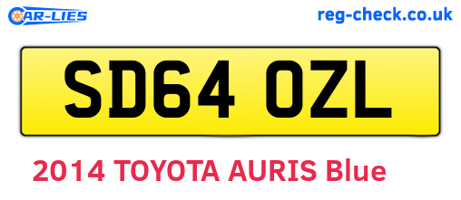 SD64OZL are the vehicle registration plates.