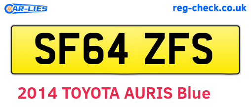 SF64ZFS are the vehicle registration plates.