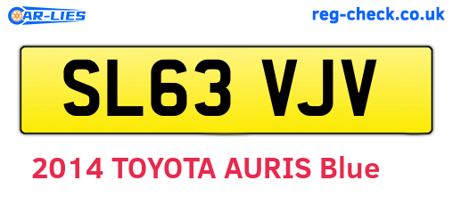 SL63VJV are the vehicle registration plates.
