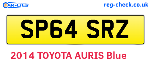 SP64SRZ are the vehicle registration plates.