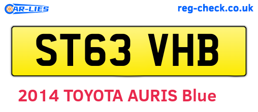 ST63VHB are the vehicle registration plates.