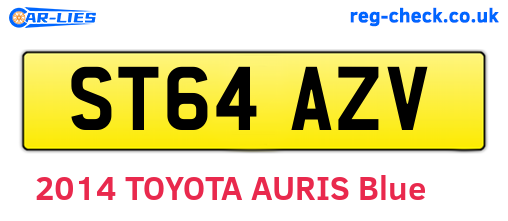 ST64AZV are the vehicle registration plates.