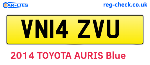 VN14ZVU are the vehicle registration plates.