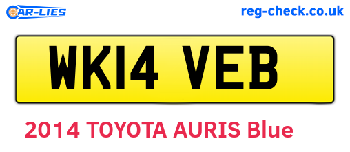 WK14VEB are the vehicle registration plates.