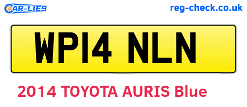 WP14NLN are the vehicle registration plates.