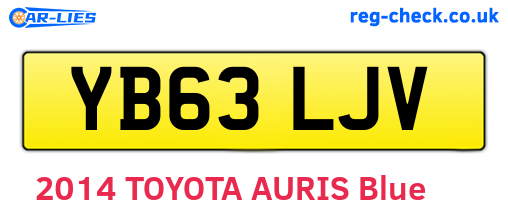 YB63LJV are the vehicle registration plates.