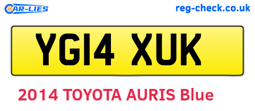YG14XUK are the vehicle registration plates.