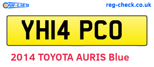 YH14PCO are the vehicle registration plates.