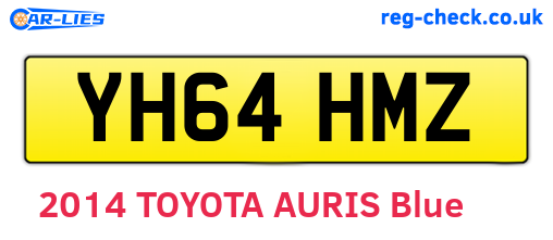 YH64HMZ are the vehicle registration plates.