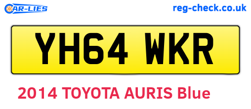 YH64WKR are the vehicle registration plates.