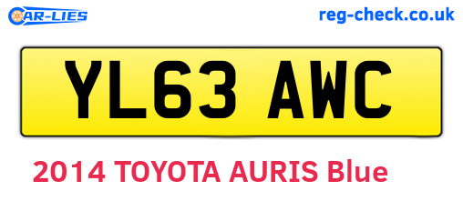 YL63AWC are the vehicle registration plates.
