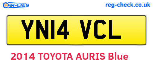 YN14VCL are the vehicle registration plates.