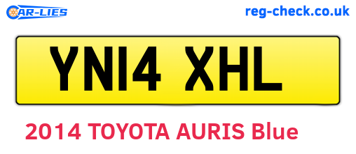 YN14XHL are the vehicle registration plates.