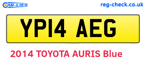 YP14AEG are the vehicle registration plates.