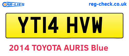 YT14HVW are the vehicle registration plates.