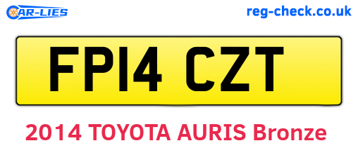 FP14CZT are the vehicle registration plates.